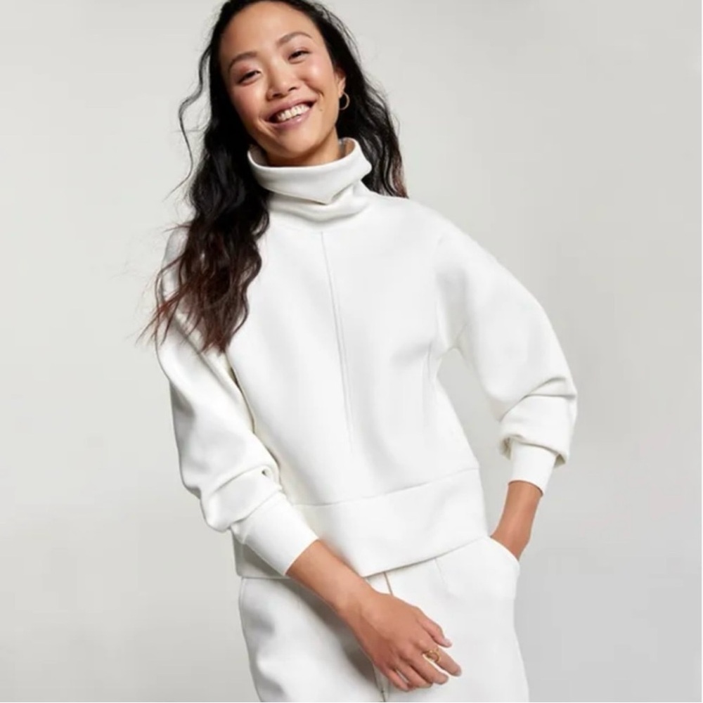 CALIA Women's Soft Scuba Funnel Neck Sweatshirt